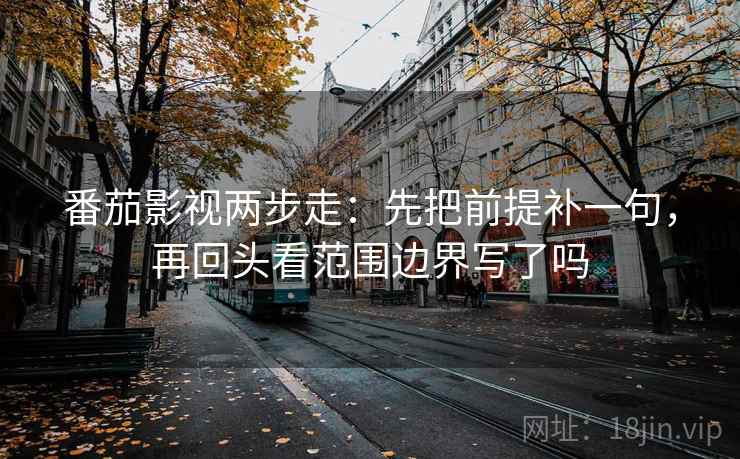 番茄影视两步走：先把前提补一句，再回头看范围边界写了吗