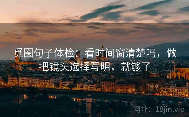 觅圈句子体检：看时间窗清楚吗，做把镜头选择写明，就够了