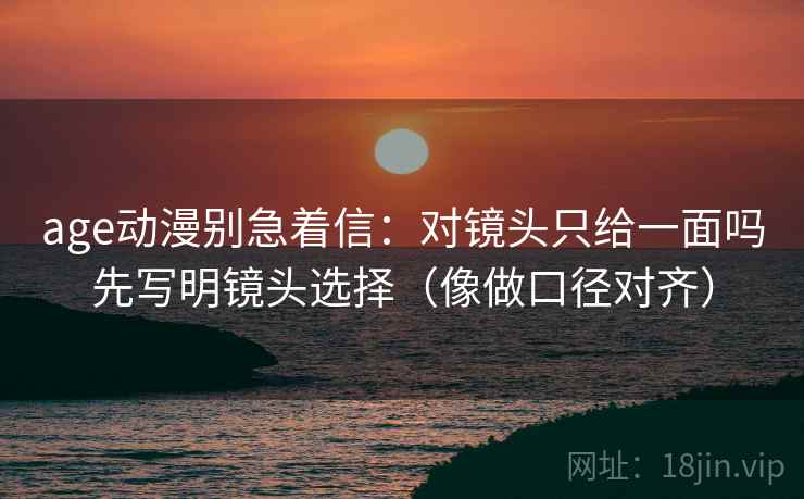 age动漫别急着信:对镜头只给一面吗先写明镜头选择(像做口径对齐)